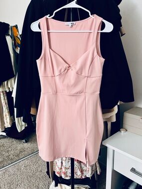 Fashion Nova Blush Pink Sleeveless Bodycon Mini Dress